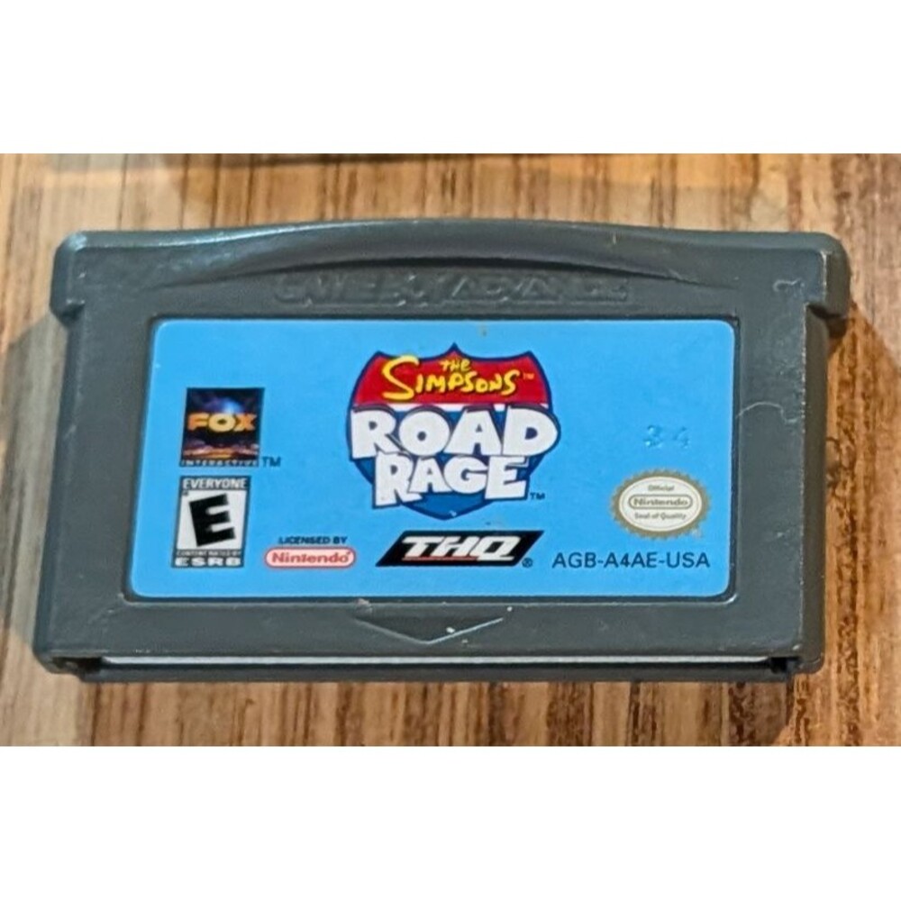 Simpsons Road Rage Nintendo Game Boy Advance GBA Tested